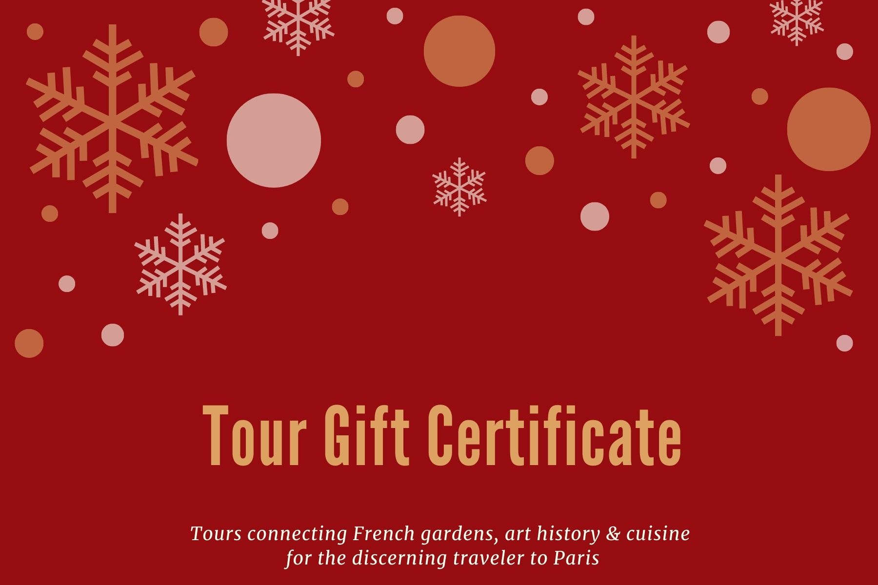 Picturesque Voyages Christmas Gift Certificate
