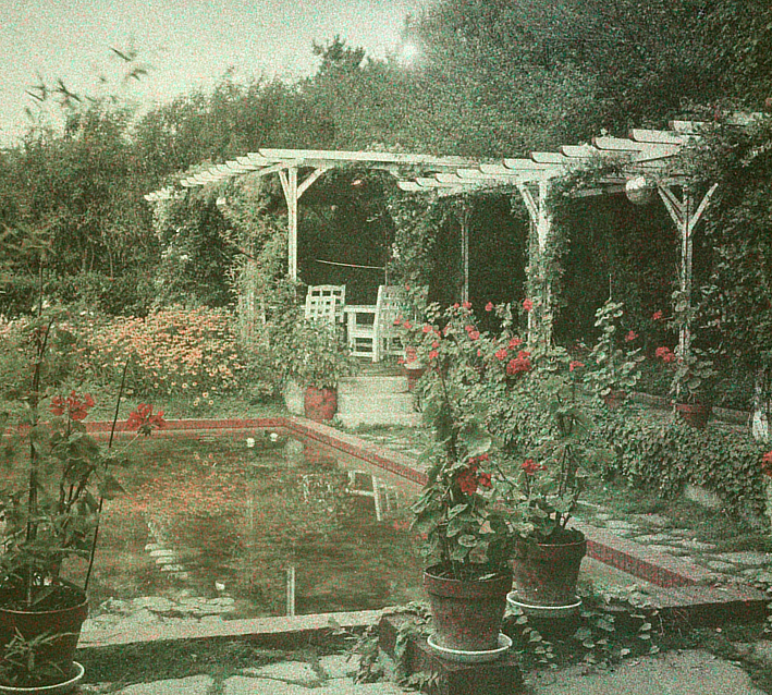 Pergola and reflecting pond, Musée Christian Dior Granville
